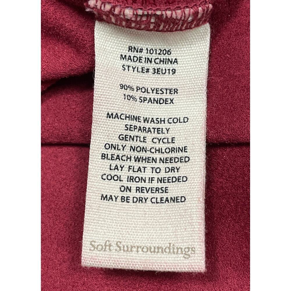 Soft Surroundings Faux Suede Pull On Bootcut Pants Moroccan Red XL Petite NEW - Picture 11 of 11